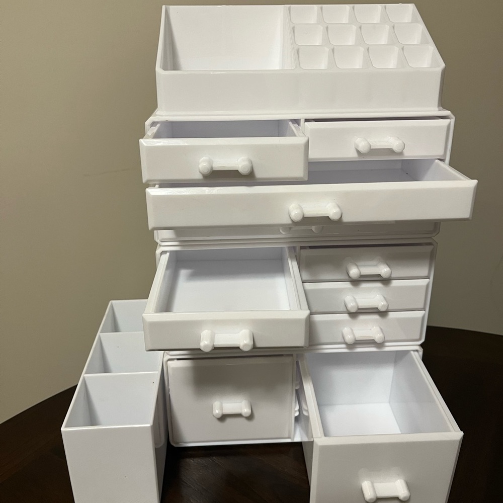 Makeup Cosmetic Organizer Storage Drawers Display Boxes Case with 12 Drawers